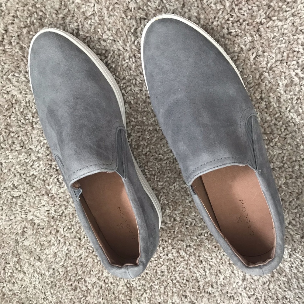 Caslon wedge slip on grey 7.5